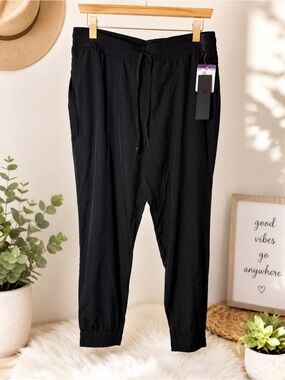 Mono B Black Drawstring Jogger Pants